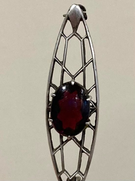 Vintage Sterling Silver Brooch • Color‑Shift Stone • Repair or Craft - Picture 14 of 17